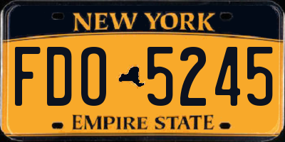 NY license plate FDO5245