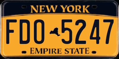 NY license plate FDO5247