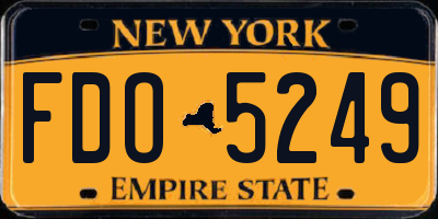 NY license plate FDO5249