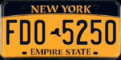NY license plate FDO5250