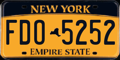 NY license plate FDO5252