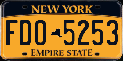 NY license plate FDO5253