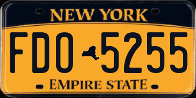 NY license plate FDO5255