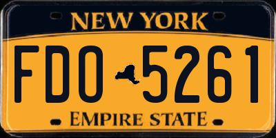 NY license plate FDO5261