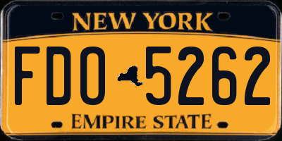 NY license plate FDO5262