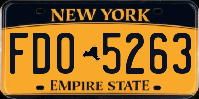 NY license plate FDO5263