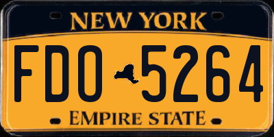 NY license plate FDO5264