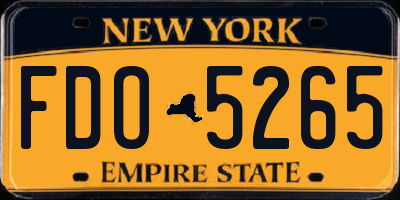 NY license plate FDO5265