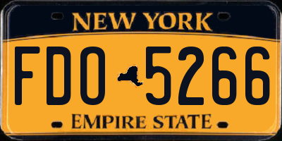NY license plate FDO5266