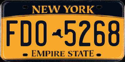 NY license plate FDO5268
