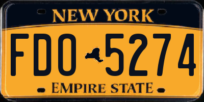 NY license plate FDO5274