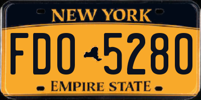 NY license plate FDO5280