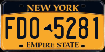 NY license plate FDO5281