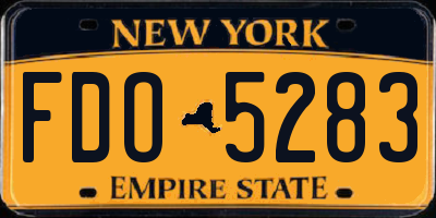 NY license plate FDO5283