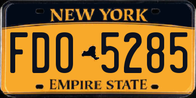 NY license plate FDO5285