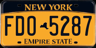 NY license plate FDO5287