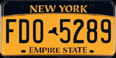 NY license plate FDO5289