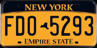 NY license plate FDO5293