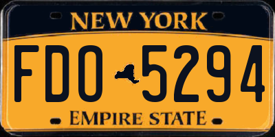NY license plate FDO5294