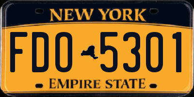 NY license plate FDO5301
