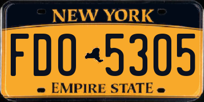 NY license plate FDO5305