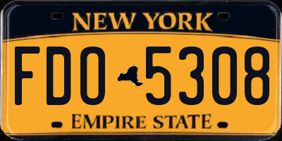 NY license plate FDO5308