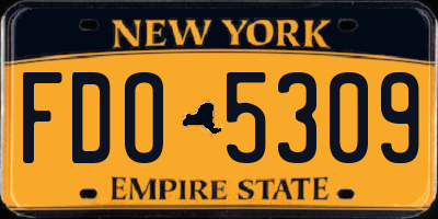 NY license plate FDO5309