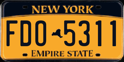 NY license plate FDO5311