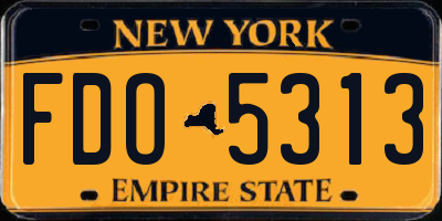 NY license plate FDO5313