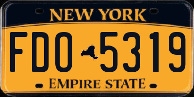 NY license plate FDO5319
