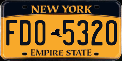 NY license plate FDO5320