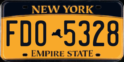NY license plate FDO5328