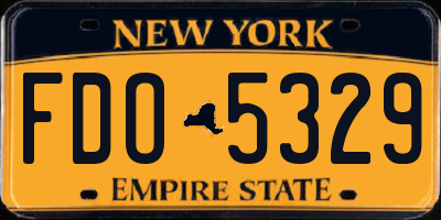 NY license plate FDO5329