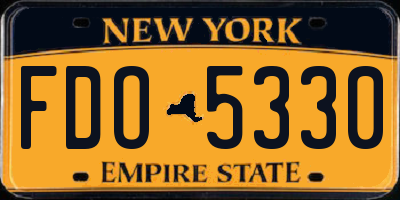 NY license plate FDO5330