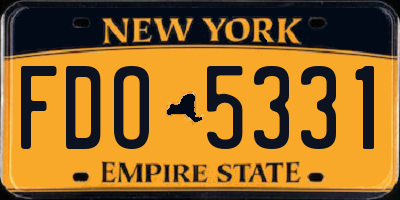 NY license plate FDO5331