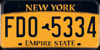 NY license plate FDO5334