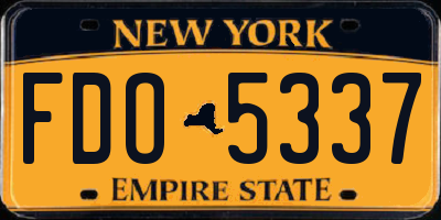 NY license plate FDO5337