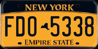 NY license plate FDO5338
