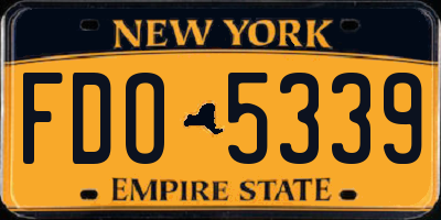 NY license plate FDO5339