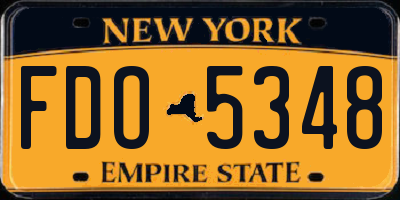 NY license plate FDO5348