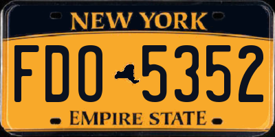 NY license plate FDO5352