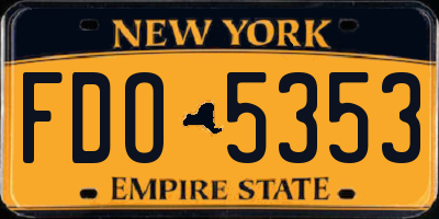NY license plate FDO5353