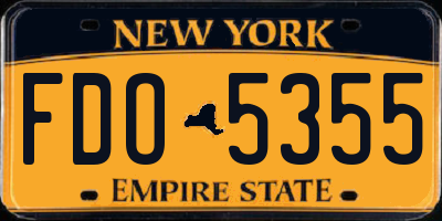 NY license plate FDO5355