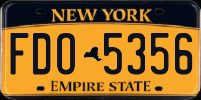 NY license plate FDO5356