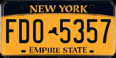 NY license plate FDO5357