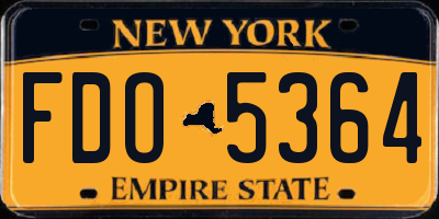 NY license plate FDO5364