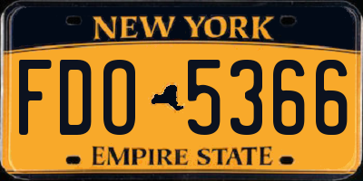 NY license plate FDO5366