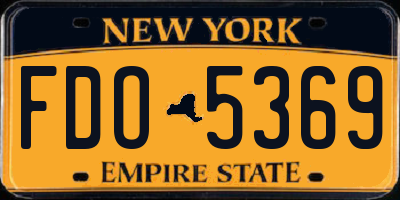 NY license plate FDO5369