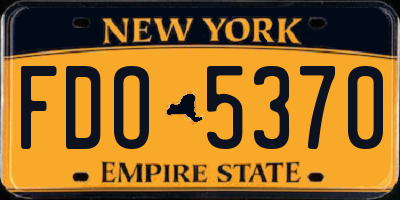 NY license plate FDO5370