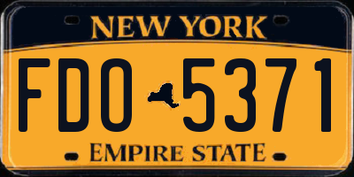 NY license plate FDO5371